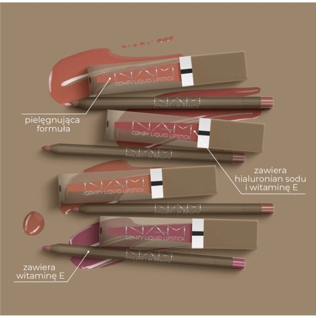 Олівець для губ NAM Comfy Lip Pencil 04 - Mauve (5905309903128) - picture 4