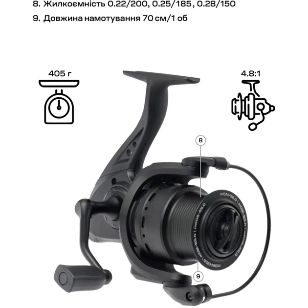 Котушка Brain Champ Feeder 4000 3+1BB 4.81 (1858.80.73) - picture 7