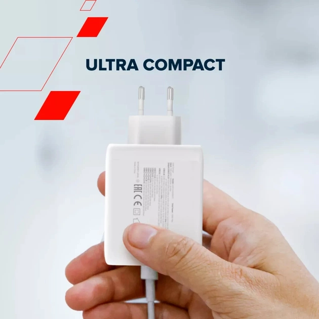 Зарядний пристрій Canyon CU100ACC GaN 100W 3xPD 1xQC EU White (CNS-CUW100ACC) - picture 8