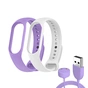 Ремінець до фітнес браслета Armorstandart комплект 3шт Xiaomi Mi Band 7/6/5 New Style Lavender (ARM77039) - уменьшенное изображение 1