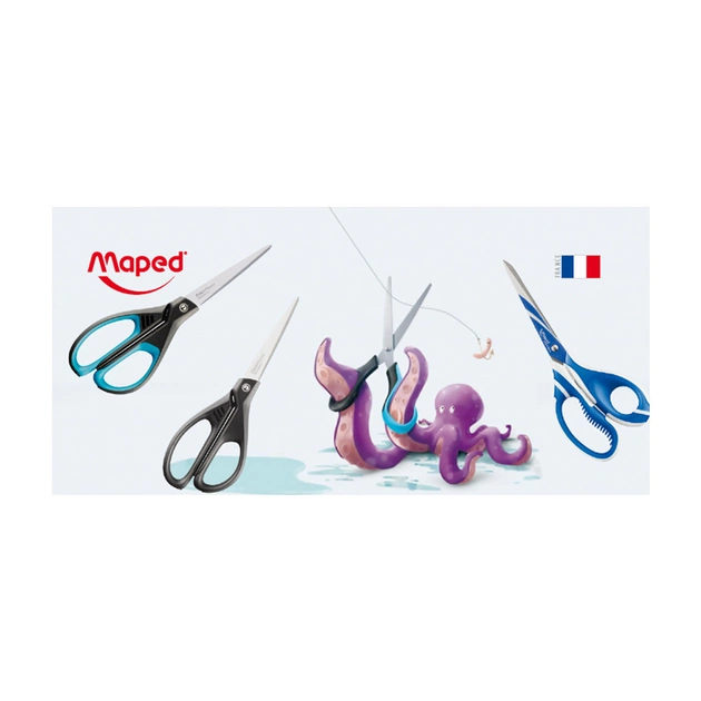 Ножиці Maped ESSENTIALS SOFT 210мм, чорний із синім (MP.468310) - picture 3