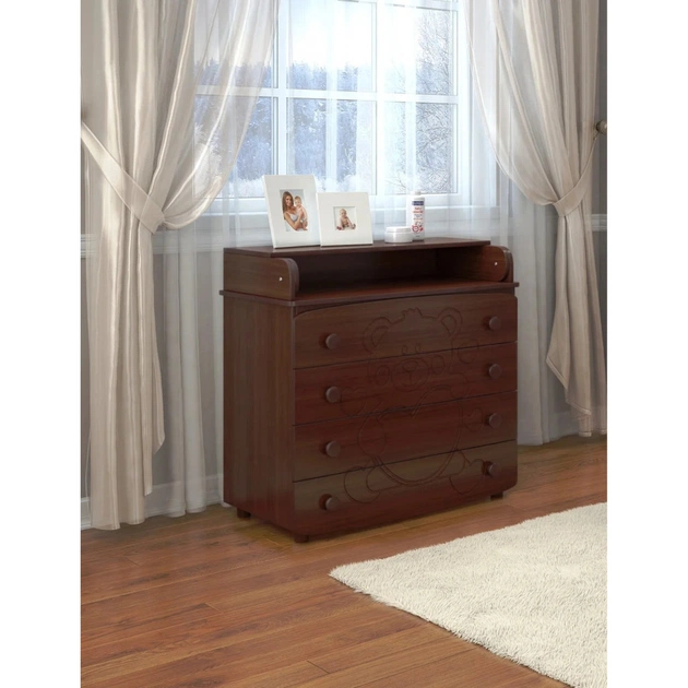 Комод-пеленатор Angelo Ведмедик з серцем (горіх) 90х51х90 (14003) - picture 4
