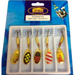 Блешня Lineaeffe вертушка набір 5 шт з різними голограмами  (5018070) зображення 1