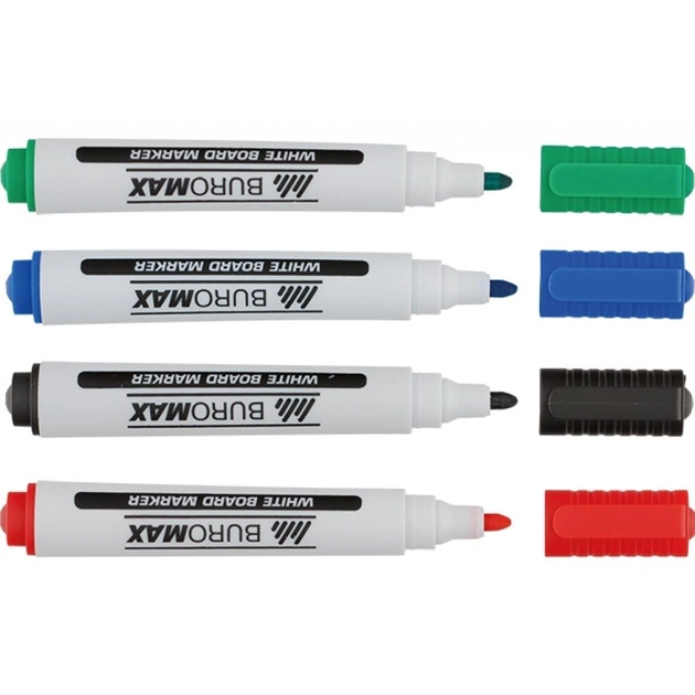 Набір маркерів Buromax JOBMAX Board, SET*4шт+губка (BM.8800-84) - зображення 3
