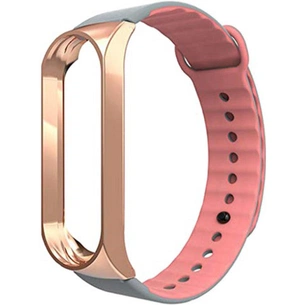 Ремінець до фітнес браслета Armorstandart Sport Silicone Band для Xiaomi Mi Band 3 Gold/Pink (ARM54517) зображення 1