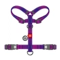 Шлея для собак WAUDOG Nylon Mono анатомічна H-подібна з QR паспортом, пластиковий фастекс, М фіолетова (54579) - зменшене зображення 2