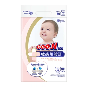 Підгузки GOO.N Plus для дітей 6-11 кг розмір M унісекс 56 шт (21000628) зображення 1