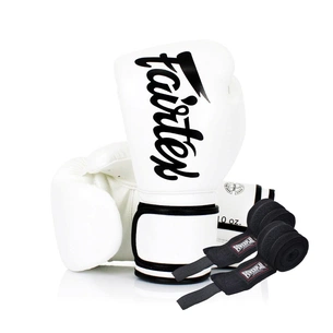 Боксерські рукавички Fairtex BGV14 White 16 унцій (бинти в комплекті) (BGV14_16oz_White) зображення 1