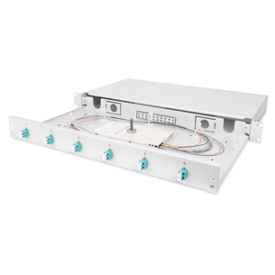 Патч-панель 1U 19", 6xLC duplex, incl, Splice Cass, OM3 Color Pigtails, Adapter Digitus (DN-96330/3) изображение 1