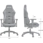 Крісло ігрове Anda Seat Luna Fabric Size L Black (AD18-44-B-F) - зменшене зображення 10