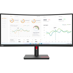 Монітор Lenovo T34w-30 with MC60 (63D4ZAT1UA) зображення 1