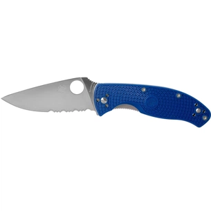 Ніж Spyderco Tenacious S35VN напівсеррейтор Blue (C122PSBL) зображення 1