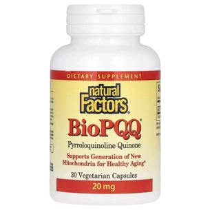 Вітамінно-мінеральний комплекс Natural Factors Пірролохінолінхінон PQQ, 20 мг, BioPQQ, 30 вегетаріанських кап (NFS-02607) зображення 1