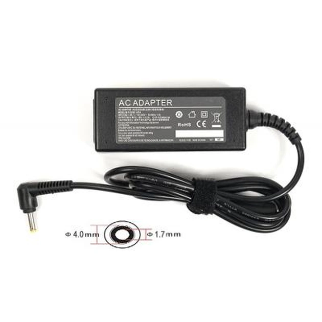 Блок питания к ноутбуку PowerPlant HP 220V, 19V 40W 2.1A (4.0*1.7) (HP40F4017) - изображение 1