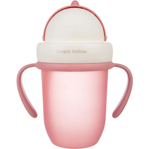 Поїльник-непроливайка Canpol babies Matte Pastels із силіконовою трубочкою 210 мл Рожевий (56/522_pin) зображення 1