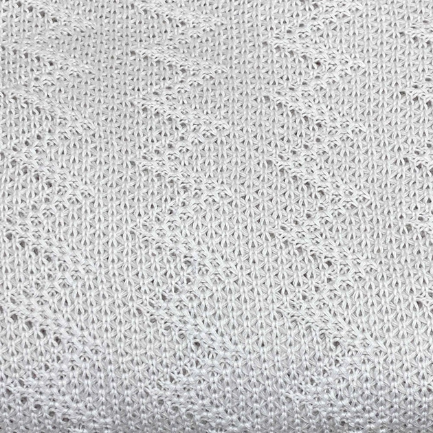 Плед Прованс вязаный Дино зигзаг Молочный 130х170 см (4823093432031) - изображение 4