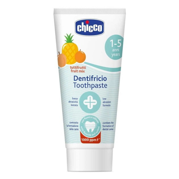 Детская зубная паста Chicco Тутти-Фрутти с фтором 50 мл (10608.00) - изображение 1