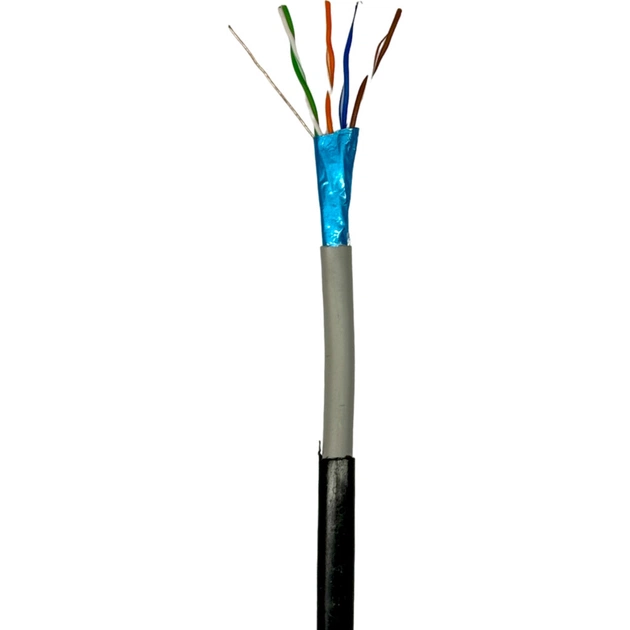 Кабель сетевой GEAR FTP 305м, cat.6, CCA, 4*2*0,51, PVC+PE, outdoor (GEC-FTPC6CCAOUT051305) - изображение 1