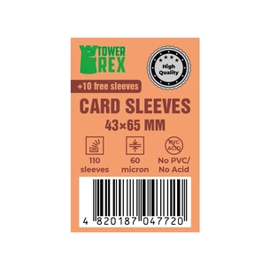 Протектор для карт Tower Rex 43 х 65 мм, 60 мкм, Mini Chimera, 110 шт.(STANDART) (6244) зображення 1