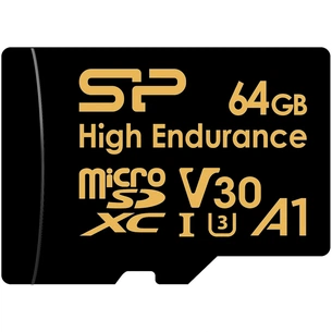 Карта пам'яті Silicon Power 64GB microSDXC class 10 UHS-I U3 V30 A1 High Endurance (SP064GBSTXDV3V1HSP) зображення 1