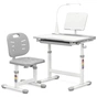 Парта зі стільцем Evo-kids (стіл+стілець+полиця+лампа) Gray (Evo-17 G Ergo) - зменшене зображення 1