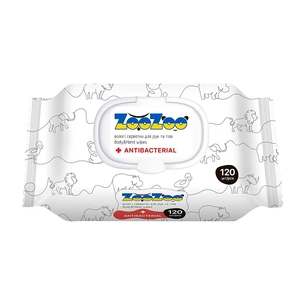 Вологі серветки ZooZoo Антибактеріальні 120 шт. (4820183972279) изображение 1
