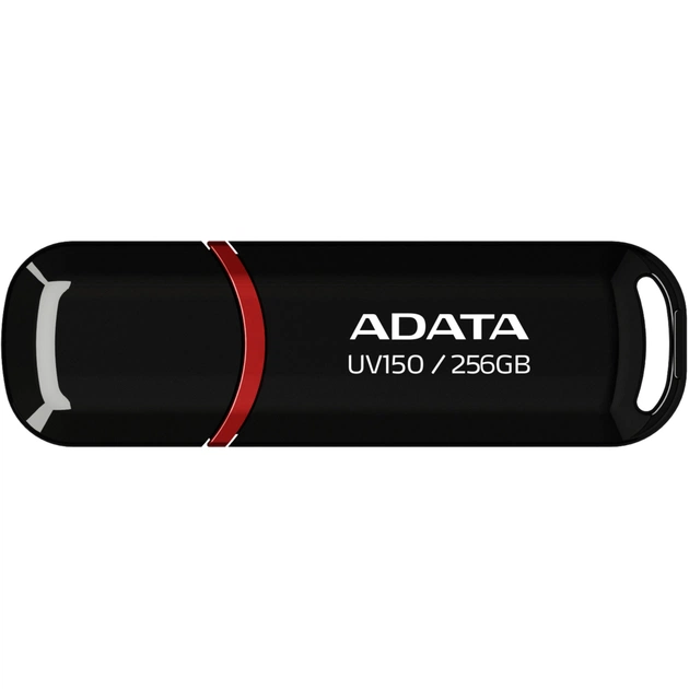 USB флеш накопичувач ADATA 256GB UV150 Black USB 3.2 (AUV150-256G-RBK) - изображение 1