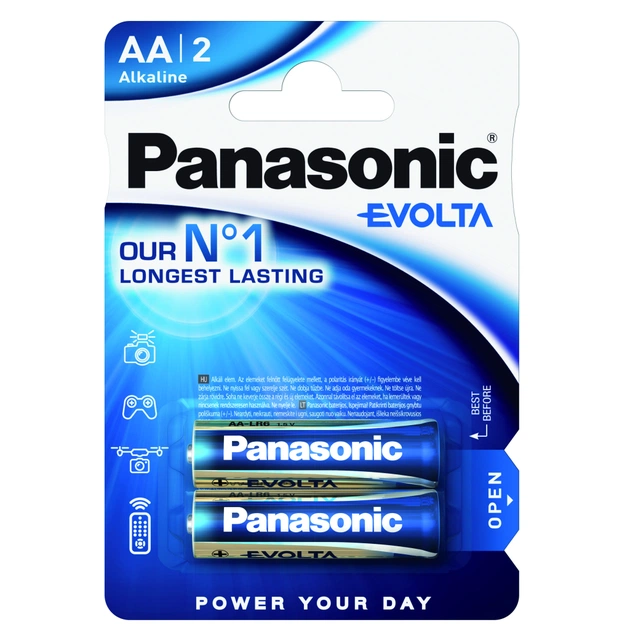 Батарейка Panasonic AA LR06 Evolta * 2 (LR6EGE/2BP) - зображення 1