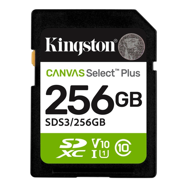 Карта пам'яті Kingston 256GB SDXC class 10 UHS-I V10 A1 Canvas Select Plus (SDS3/256GB) - picture 1
