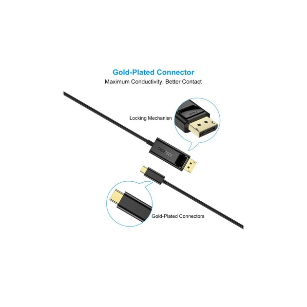 Кабель мультимедійний USB-C to DisplayPort M 1.8m 4K60Hz Choetech (XCP-1801BK) - зображення 6