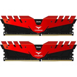 Модуль пам'яті для комп'ютера DDR4 32GB (2x16GB) 2666 MHz T-Force Dark Red Team (TDRED432G2666HC15BDC01) зображення 1