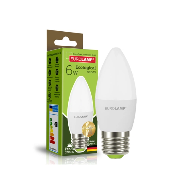 Лампочка Eurolamp LED CL 6W E27 3000K 220V (LED-CL-06273(P)) - picture 2