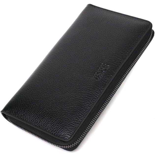Кошелек Bond Accessories С одним отделением из натуральной кожи Черная (22029) - изображение 1