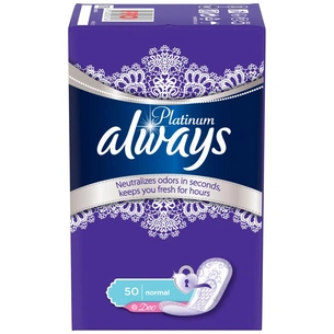 Щоденні прокладки Always Platinum Collection Deo Normal 50 шт (4015400481164) зображення 1