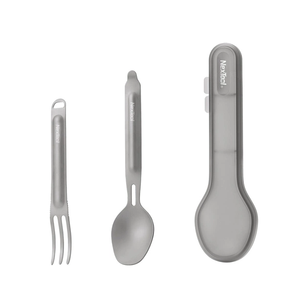 Набір туристичного посуду NexTool Titanium Tableware Set, титан (NE20132) - зображення 1