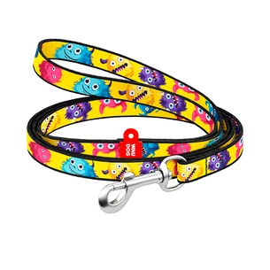 Повідець для котів WAUDOG Nylon "Мохнаті монстри" Ш 10 мм Д 122 см (369-4050) зображення 1