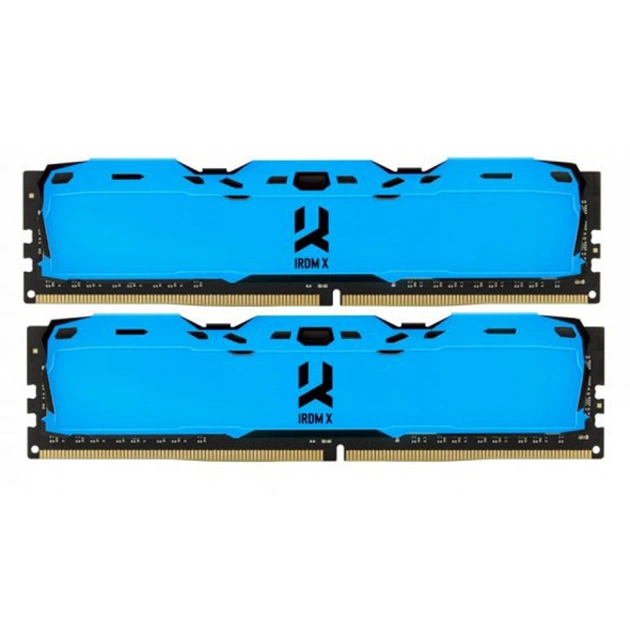 Модуль пам'яті для комп'ютера DDR4 8GB (2x4GB) 3000 MHz Iridium X Blue Goodram (IR-XB3000D464L16S/8GDC) - зображення 1