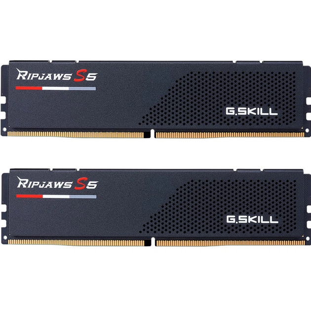 Модуль памяти для компьютера DDR5 32GB (2x16GB) 6800 MHz Ripjaws S5 Matte Black G.Skill (F5-6800J3445G16GX2-RS5K) - изображение 1