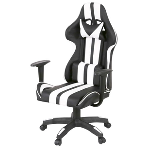 Крісло ігрове Аклас Стрік Light ANF Білий (PU-чорний/білий) (00160343) зображення 1