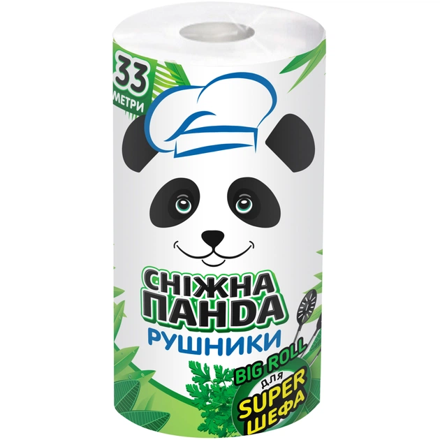 Бумажные полотенца Сніжна Панда Big Roll 2 слоя 1 рулон (4823019010978) - изображение 1