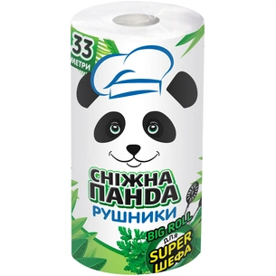 Паперові рушники Сніжна Панда Big Roll 2 шари 1 рулон (4823019010978) зображення 1
