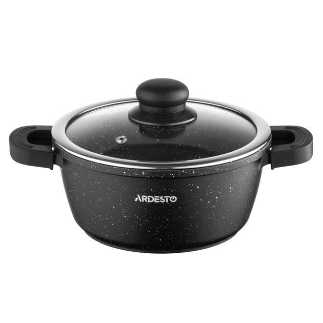 Каструля Ardesto Gemini Anzio, 1.8л, алюміній, чорний (AR2418GE) - зображення 1