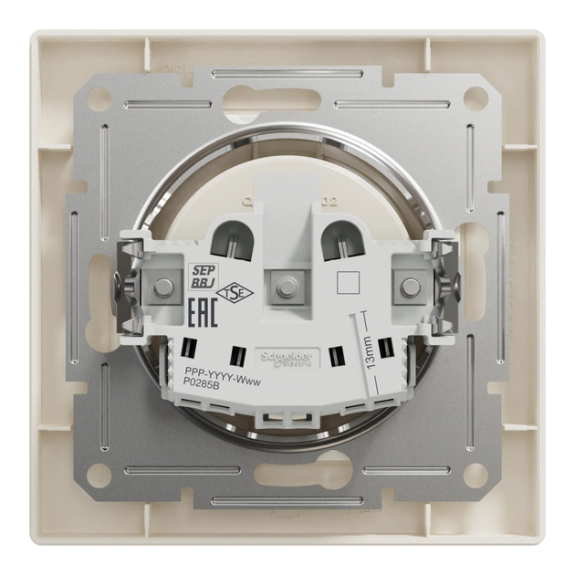 Розетка Schneider Electric ASFORA без заземлення крем (EPH3000123) - зображення 8