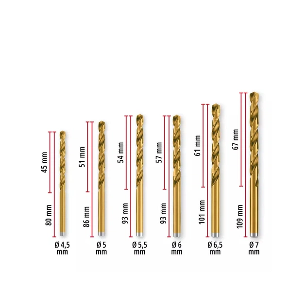 Набір свердл Einhell по металу 19шт, 1-10мм, кейс (427019) - picture 9