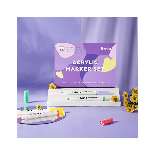Художній маркер Arrtx акрилові AACM-0530A, 30 кольорів (LC303144) - picture 9