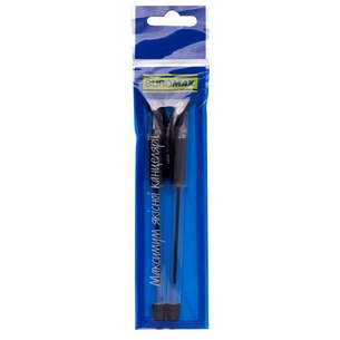 Ручка масляна Buromax MaxOFFICE 2 шт., в блістері, чорна (BM.8352-02-2) зображення 1