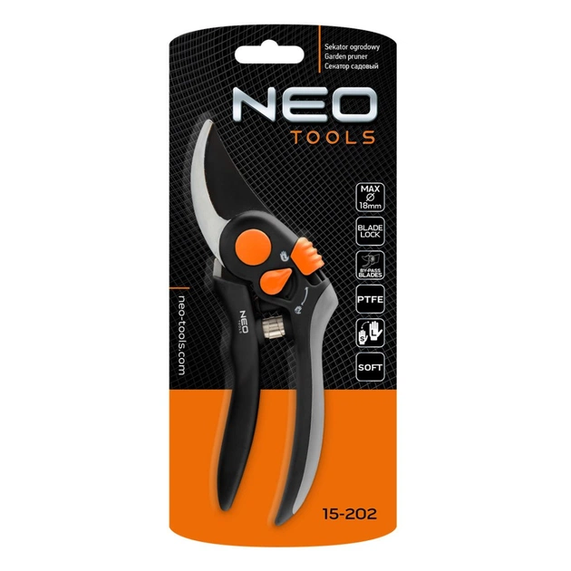 Секатор Neo Tools площинний, d різу 18мм, 200мм, 248г (15-202) - picture 11
