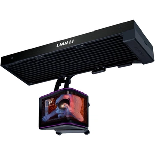 Система жидкостного охлаждения Lian Li Hydroshift II OLED Curved 360Fanless, Black (G89.GHS2OLDC36NB.00) изображение 1
