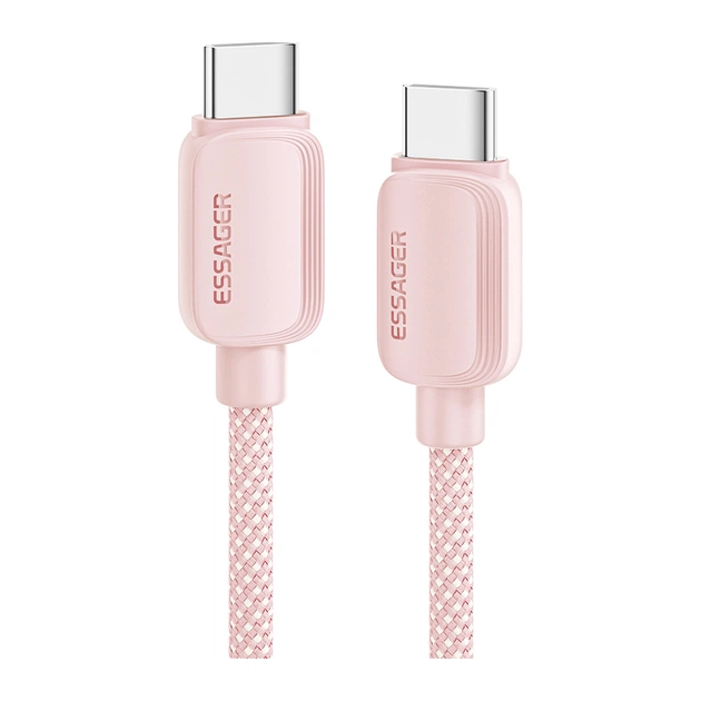 Дата кабель USB-C to USB-C 1.0m 100W pink Essager (EXCTT1-WL04-P) - изображение 1