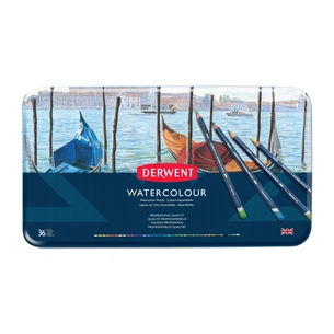 Олівці кольорові Derwent Watercolour акварельні, 36 кол. в метал. коробці (5010255784537) зображення 1